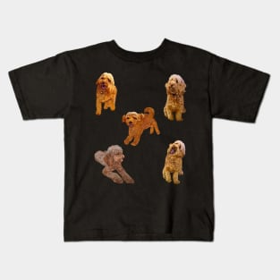 Cavapoo Cavoodle puppy pattern -puppies galore ! cute cavalier king charles spaniel Kids T-Shirt